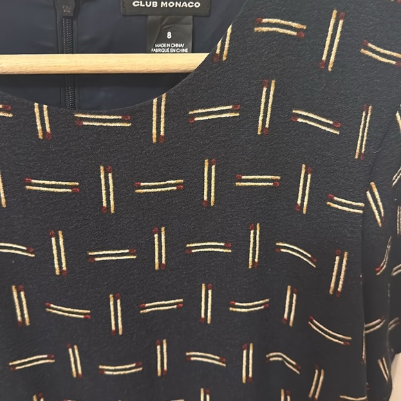 Club Monaco Matchstick Peplum Dress size 8 - Picture 3 of 8